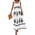 thumbnail image 1 of Vestido PRETTYGARDEN 2025 Maxi Floral sin Mangas Blanco XXL, 1 of 8