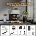 thumbnail image 3 of DEAR DAY Cafetera Espresso 20BAR DEAR-006 Equipada con Molino de Café Independiente Porta filtros para Cápsulas Jarra de Acero Inoxidable para Espuma de Leche Tamper Base Para Tamper Cuchara y Cepillo, 3 of 7