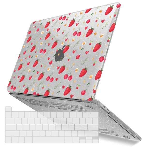 Funda rígida y funda para teclado para MacBook Pro de 13 pulgadas IBENZER Strawberry