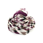 Women's Geometric Polyester Scarf Purple/Beige Scarf Wrap 40 x 70 inches