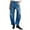 Blue, variant on Frayed Hem Denim Jeans Stitching Embroidered Patchwork Pocket Wash Distressed High Rise Tapered Denim Pants