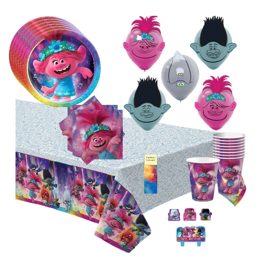 Trolls World Tour Party Supplies with Candles