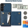 thumbnail image 2 of for Samsung Galaxy S23 Plus (Not S23) Crossbody Wallet Case for Women, Bling Glitter PU Leather Phone Case with RFID Blocking Card Holder Cover for Samsung Galaxy S23+ Plus SZ Blue, 2 of 18