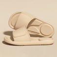 thumbnail image 2 of Orthopedic Slippers for Women Men Fashion Solid Color Slides Summer Lightweight Arch Support Quick Drying Shower Shoes Beige Size 7, 2 of 4