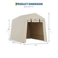 thumbnail image 2 of 6x8 Ft Carport Heavy Duty Tent with Roll-Up Windows, Portable Garage with Removable Sidewalls & Doors, Car Canopy All-Season Tarp for Motorcycle, 2 of 8