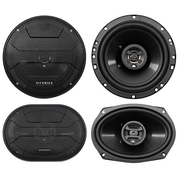 2) Hifonics ZS693 6x9" 800 Watt Car Audio Coaxial Speakers 2) 6.5" 600w Speakers
