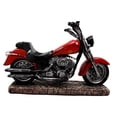 thumbnail image 4 of Atlantic Collectibles Vintage Red Road Hog Chopper Motorbike Wine Holder Figurine 13.25" Long, 4 of 6
