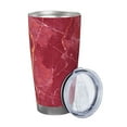thumbnail image 2 of Fotbe Abstract Red Marble Pattern 20 oz Tumbler Stainless Steel Vacuum Insulated Coffee Ice Cup Double Wall Travel Flask Leak-proof Coffee Cup-Straw Three-piece Set, 2 of 8