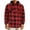 Red, variant on TFEOQRY Men's Shirt Jacket Two Layer Thick Button Checkered Shirt Top with Pockets Long Sleeve Hooded Outwear Red