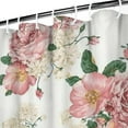 thumbnail image 4 of Spring Floral Blossom and Tropical Leaf Shower Curtain 72x84 Inches, Colorful Nature Decor, 4 of 5