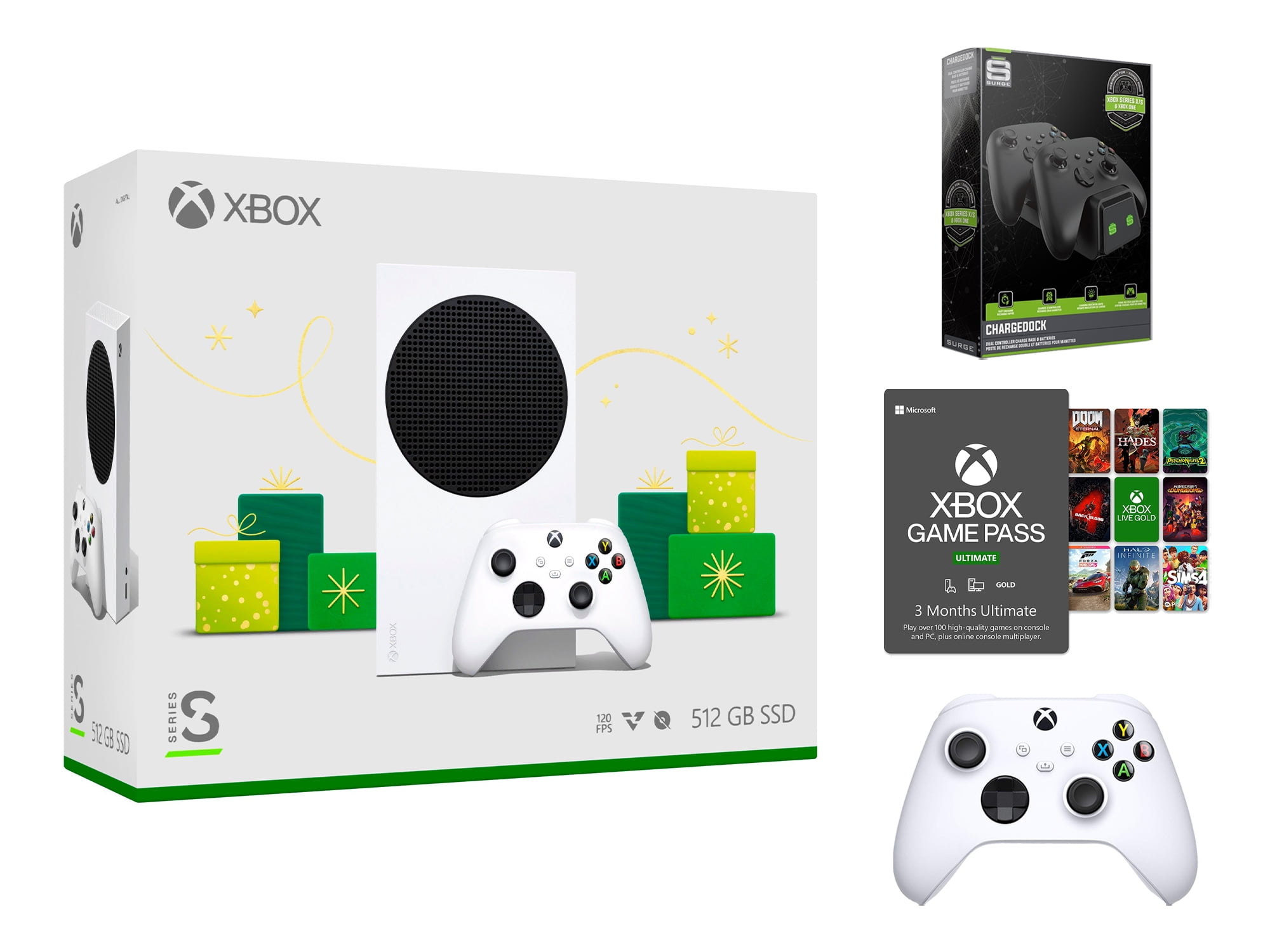 Xbox Series S 512GB AllDigital Holiday Bundle Console with Extra Robot