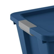 Sterilite 34 Gallon Extra-Large Storage Bin, Plastic Storage Container with Latch Lid, Blue