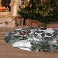 thumbnail image 6 of Yiaed Skulls Roses Print Christmas Tree Skirt , Tree SkirtsTree Mat for Christmas Winter Holiday Indoor Decorations-30", 6 of 7