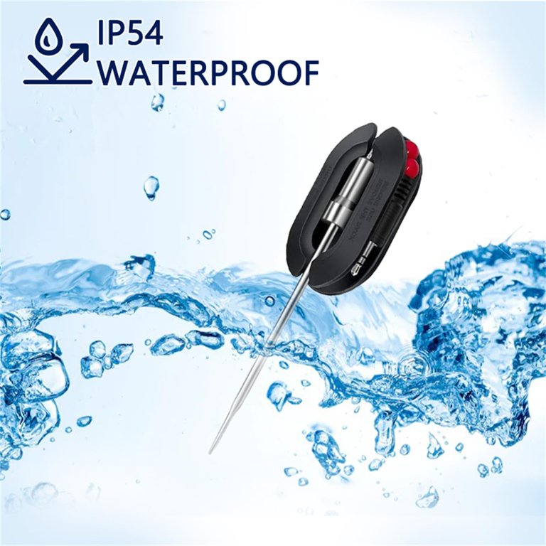 Bluetooth Meat Thermometer With 4 Probes - Digital Grill Thermometer, 120m Range, Timer & Alarm For BBQ, Oven, Smoker