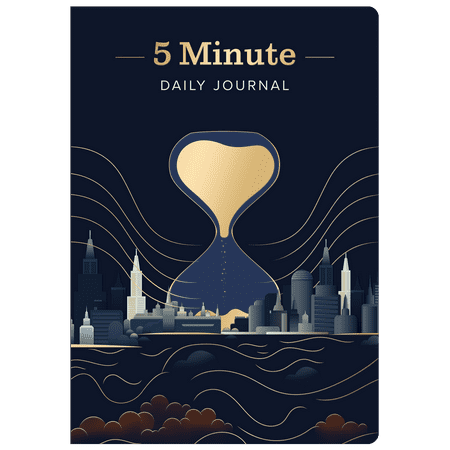 Piccadilly 5 Minute Daily Journal for Adults with 152 Pages and Flexi Cardstock Cover