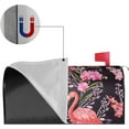 thumbnail image 3 of Pink Flamingos Exotic Orchids Flowers Mailbox Covers Magnetic Waterproof Mail Cover Letter Post Box Wraps for Home Garden Yard Decor, 25.5x21 in, 3 of 6