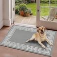 thumbnail image 7 of Yamaziot 2.7'x4' Oversize Doormat, Washable Runner Rug, Living Room Entryway Floor Door Mat, Non Skid Low Profile Inside Rug for Kitchen Hallway Laundry Room, Gray, 7 of 7