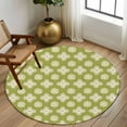thumbnail image 2 of Round Rug 7Ft Washable Non-Slip, Sage Green Floral Circle Area Rugs for Living Room Bedroom, Spring Flowers Modern Abstract Art Farmhouse Indoor Floor Mats Carpet Runner for Home Decor Aesthetic, 2 of 8