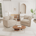 thumbnail image 5 of GNIXUU 41.4”W Oversized Chenille Sofa Chair, Modern Deep Seat Single Couch Armchair, Comfy Chaise Lounge with Pillow for Living Room Bedroom Apartment,Office ,Camel, 5 of 7