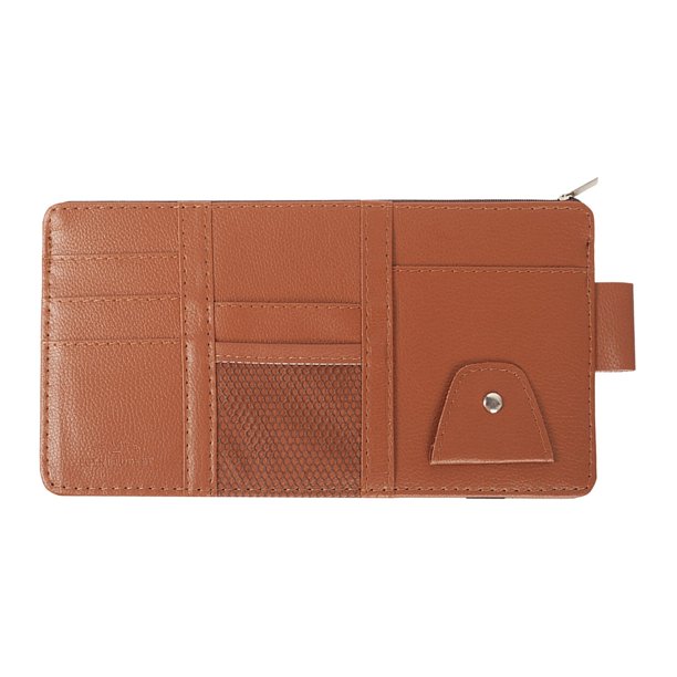 Almacenamiento funcional para el coche: clip para cartera, clip para gafas, todo disponible.