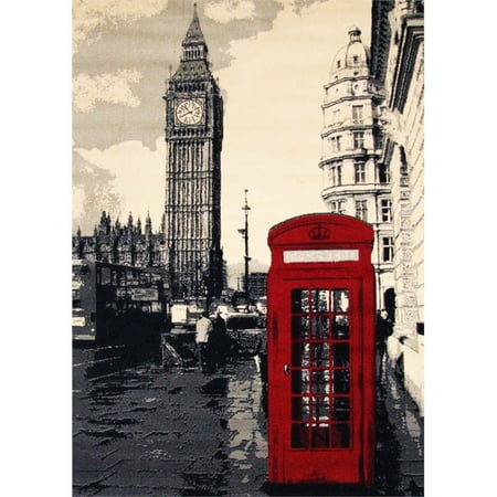 Terra London Rectangle Area Rug Black White Red Terra London Rectangle Area Rug Black White Red