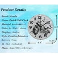 thumbnail image 3 of GZHJMY Cool Motorcycle Silhouette Print Vintage Style Round Wall Clock Decorative, 9.5 Inch Battery Operated Quartz Analog Quiet Desk Clock for Home,Office,School, 3 of 5