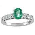 thumbnail image 2 of Tommaso Design� Genuine Emerald Solitaire Engagement Ring, 2 of 9