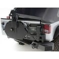 thumbnail image 2 of Rampage by RealTruck Rear Trail Guard Bumper for Jeep Wrangler JK | Tire Carrier, Steel, Black | 9950919 | Compatible with 2007 - 2018 Jeep Wrangler JK Unlimited, 2 of 6