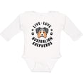 thumbnail image 3 of Inktastic Live Love Australian Shepherds Boys or Girls Long Sleeve Baby Bodysuit, 3 of 5