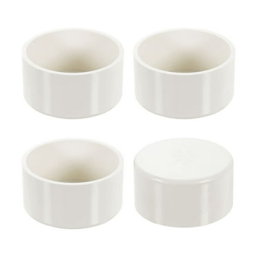 4Pack PVC Pipe End Cap Fitting, 3" Furniture Grade Pipe End Cap Plug Adapter Pipe Plug Socket Fittings for Sewer Drain Pipe Connections, Garden DIY, White