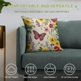 thumbnail image 4 of Pioneer Flower And Butterfly Pillow Covers,Pioneer Flower And Butterfly Throw Pillow Covers 18"×18" ,Living Room Sofa Couch Pillow Covers,Decorative Pillow Covers, 4 of 7