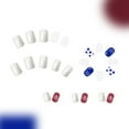 thumbnail image 7 of HHBEAUTY 24Pcs 4th of July Press on Nails Medium Square Independent Day Fake Nails with Stars Designs Blue White Glue on Nails Acrylic False Nails Artificial Stick on Nails, 7 of 7