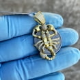 thumbnail image 4 of 14K Gold Plated over Solid 925 Sterling Silver Scorpion Alacran Iced CZ Hip Hop Pendant, 4 of 8
