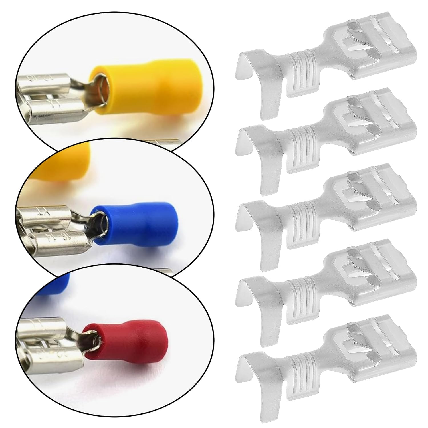 Creative concept 10 5/16 inch female fork terminal connectors compatible - compatible 250 series 60253-2 for 12-16 wire connection