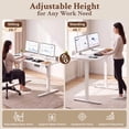 thumbnail image 3 of Homall 48" × 24" Electric Standing Desk Height Adjustable Home Office Computer Desk Memory Preset with T-Shaped Metal Bracket, White, 3 of 8