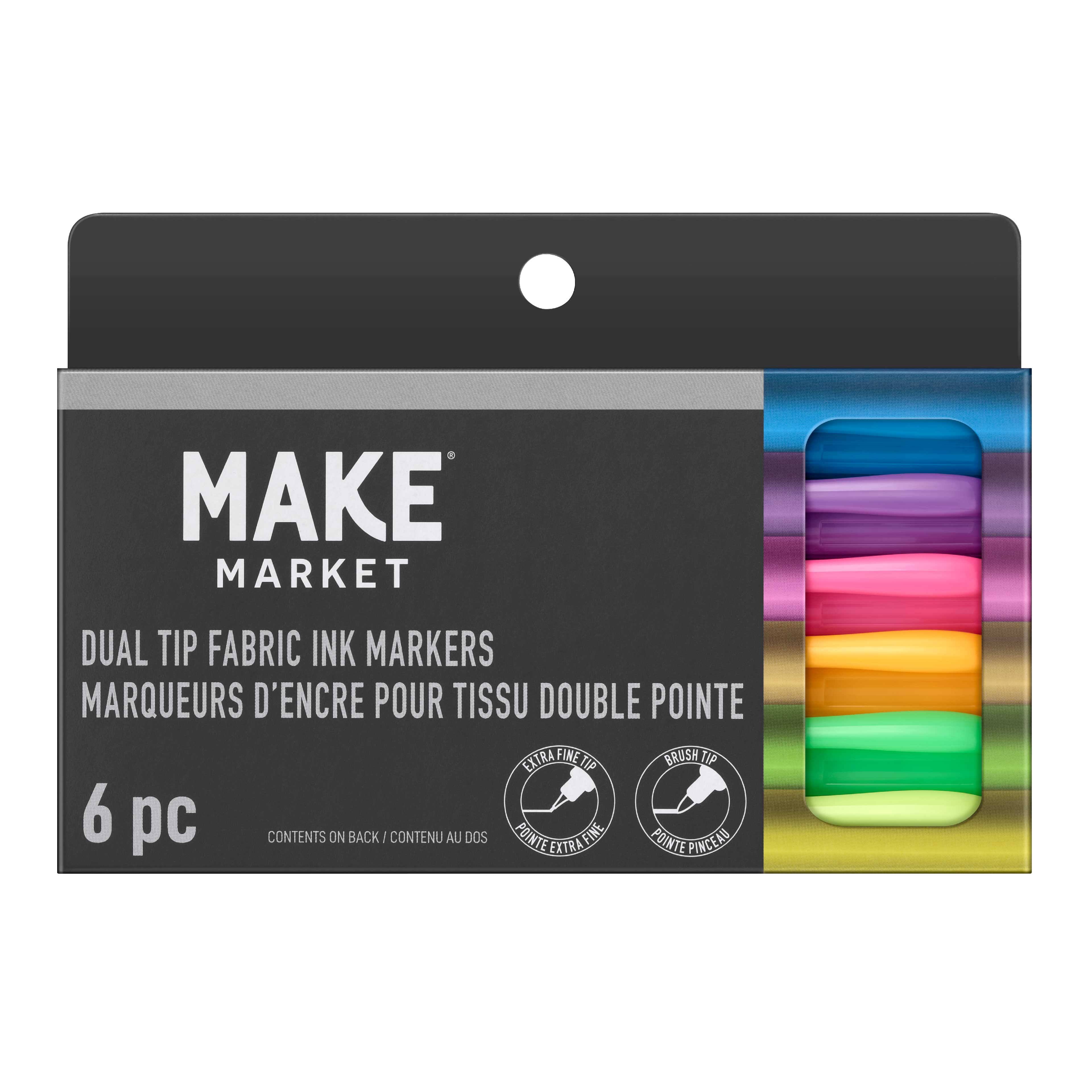 Dual Tip Fluorescent Fabric Ink Markers by Make Market