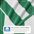 thumbnail image 3 of 100% Cotton Cabana Striped Oversized Beach & Pool Towels (35" x 70", Green), 3 of 6