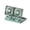 Green, variant on USB/Solar Powered Effective Airflows Fan Ventilator Air Circulation Eliminates Odors Cooling and Heat Dissipation Solar Car Ventilation Fan, double heads Black