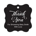thumbnail image 1 of Darling Souvenir Baby Shower Merci Faveur Tags Personnalisé Suspendre Cadeau Tags-Noir-100 Tags, 1 of 1