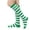 Green, variant on Women Knee High Striped Socks Cotton Blend Wide Stripe Calf Mid Tube Hosiery for Daily Fashion Army Green