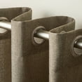 thumbnail image 4 of Exclusive Home Curtains Loha Linen Grommet Top Curtain Panel Pair, 54x108, Cafe, 4 of 8