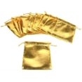 thumbnail image 1 of Qucyy 3" Drawstring Wedding Jewelry Bags 12 Pieces Gold Gift Bags, 1 of 1