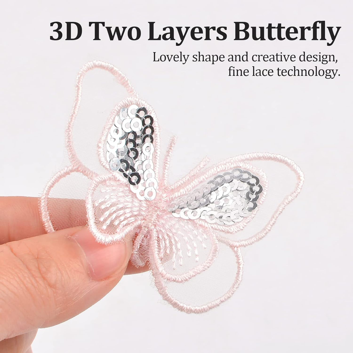 Lace butterfly appliques hot sale