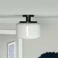 thumbnail image 4 of Henn&Hart 11"W Metal Semi Flush Mount Light in Blackened Bronze, 4 of 8