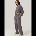 thumbnail image 4 of Conjunto de Chándal de 2 Piezas para Mujer: Sudadera Corta con Parte Delantera y Pantalón Deportivo de Pierna . Conjunto de Estar por Casa. Gris XXL, 4 of 8