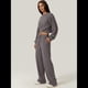 thumbnail image 4 of Conjunto de Chándal de 2 Piezas para Mujer: Sudadera Corta con Parte Delantera y Pantalón Deportivo de Pierna . Conjunto de Estar por Casa. Gris L, 4 of 8