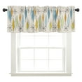 thumbnail image 6 of Skearow Floral Short Window Curtain Kitchen Curtain Scarf Door Cafe Tier Half Window Drapes Blue 53.94 x 17.72 inches(1 Piece), 6 of 6