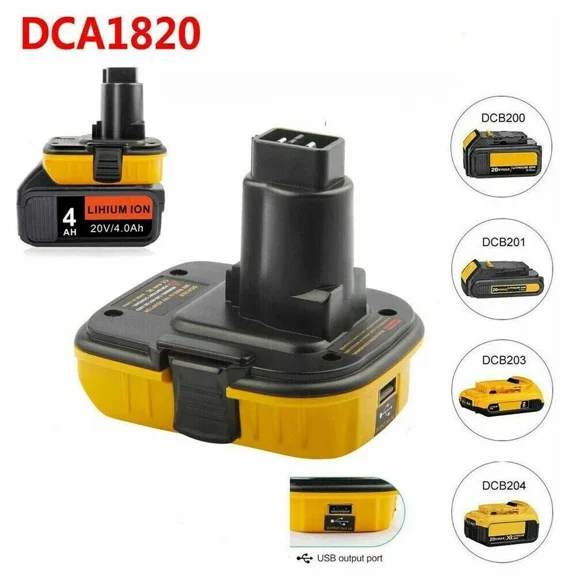 For Dewalt 20V Li-ion Battery DCB206 DCB207 to 18V NiCad NiMh Battery DC9096