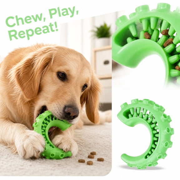 Interactive Dog Treat Dispenser Toys with Dental Chew Bumps,Slow Feeder Puzzle Toys for Boredom and Mental Stimulation,Dog Birthday Gift,1 Pack