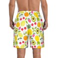 thumbnail image 3 of Yiaed Avocado And Pineapple Print Men's Swim Trunks with Lining Quick Dry Sports Shorts Beach Shorts Boardshorts-Medium, 3 of 5